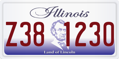 IL license plate Z381230
