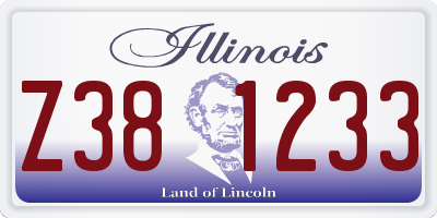 IL license plate Z381233