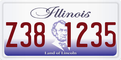 IL license plate Z381235