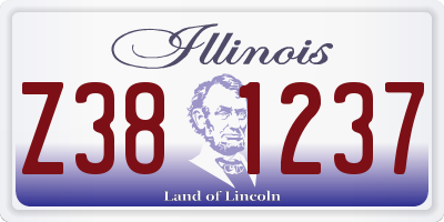 IL license plate Z381237