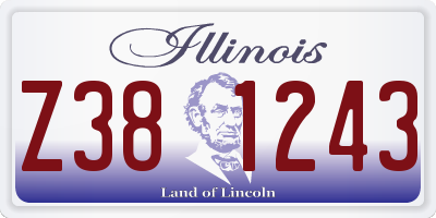 IL license plate Z381243