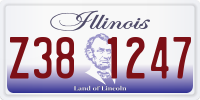 IL license plate Z381247
