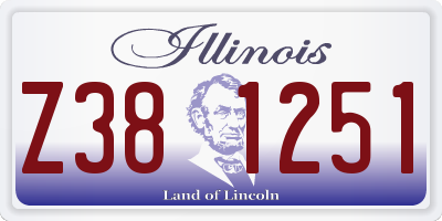 IL license plate Z381251