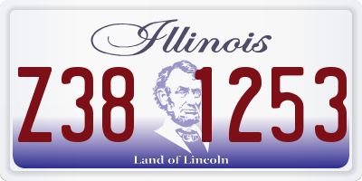 IL license plate Z381253