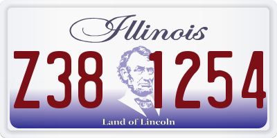 IL license plate Z381254