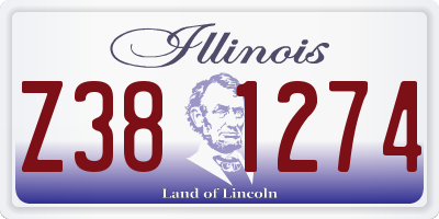 IL license plate Z381274