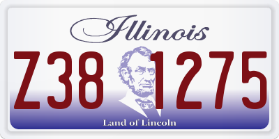 IL license plate Z381275