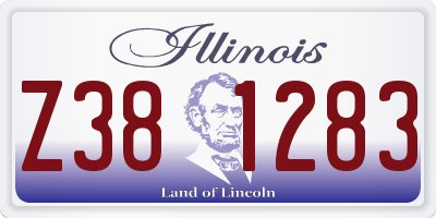 IL license plate Z381283
