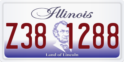 IL license plate Z381288