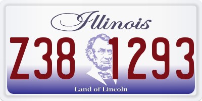 IL license plate Z381293