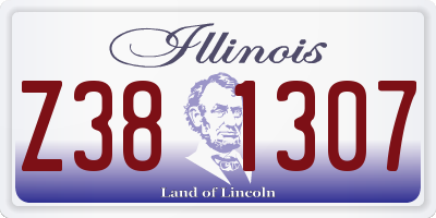 IL license plate Z381307