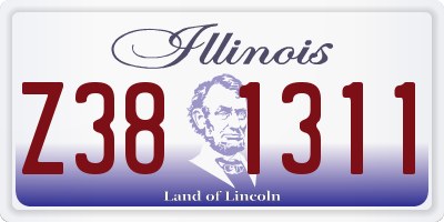 IL license plate Z381311