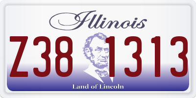 IL license plate Z381313