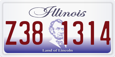 IL license plate Z381314