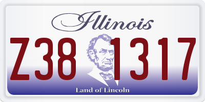IL license plate Z381317