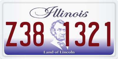 IL license plate Z381321