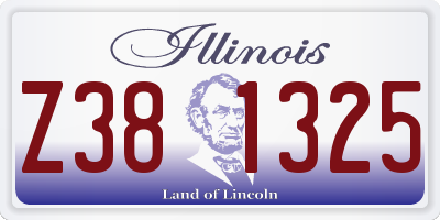IL license plate Z381325