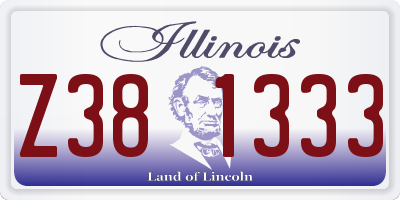 IL license plate Z381333