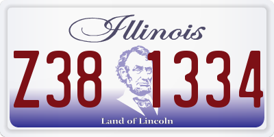 IL license plate Z381334