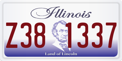 IL license plate Z381337