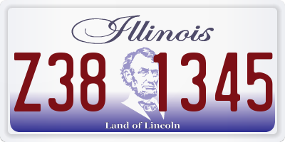 IL license plate Z381345