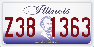 IL license plate Z381363