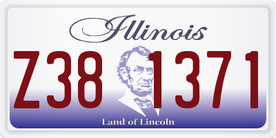 IL license plate Z381371