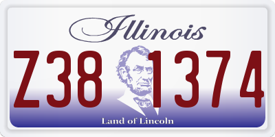 IL license plate Z381374