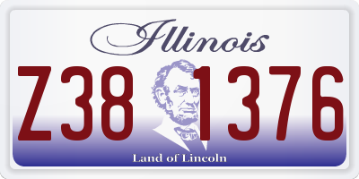 IL license plate Z381376
