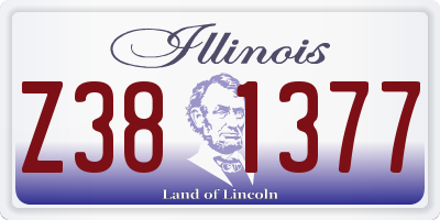 IL license plate Z381377
