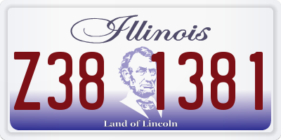 IL license plate Z381381