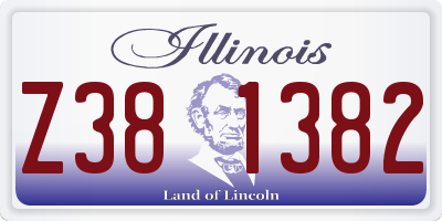 IL license plate Z381382