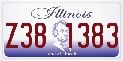 IL license plate Z381383