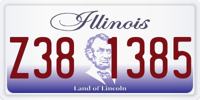 IL license plate Z381385
