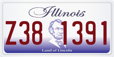 IL license plate Z381391