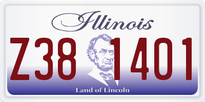 IL license plate Z381401