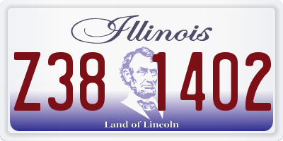 IL license plate Z381402