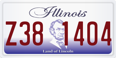 IL license plate Z381404