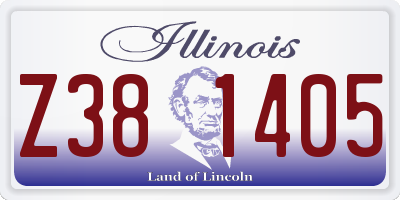 IL license plate Z381405