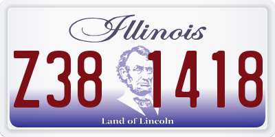 IL license plate Z381418