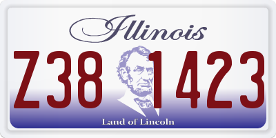 IL license plate Z381423