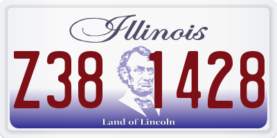 IL license plate Z381428