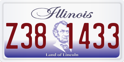 IL license plate Z381433