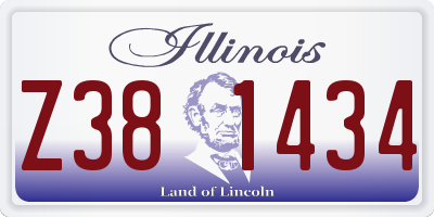 IL license plate Z381434