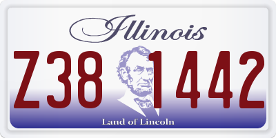 IL license plate Z381442