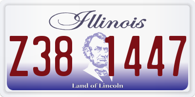 IL license plate Z381447