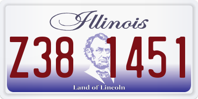 IL license plate Z381451