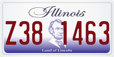 IL license plate Z381463