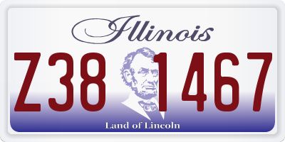 IL license plate Z381467
