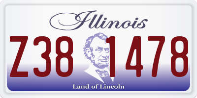 IL license plate Z381478
